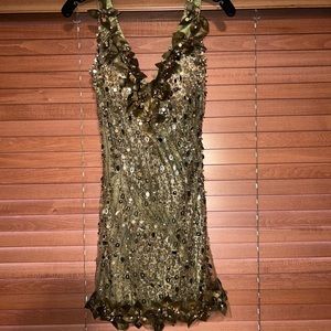 Sarafia beaded mini dress